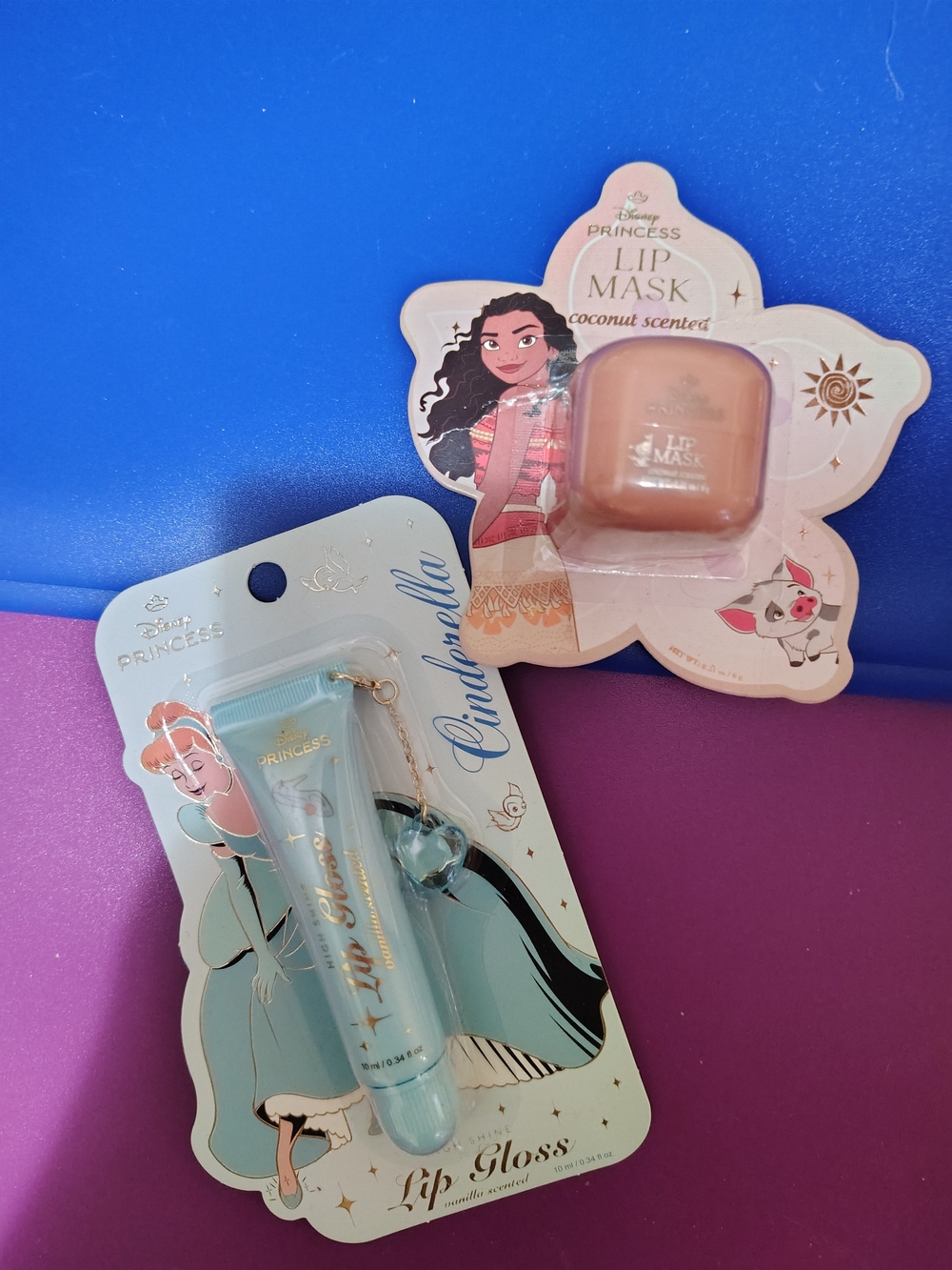 Disney Cinderella Lip Gloss & Moana Lip Mask Duo